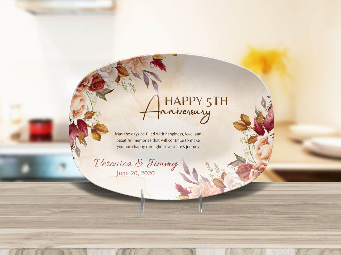 Happy 5th Anniversary Platter