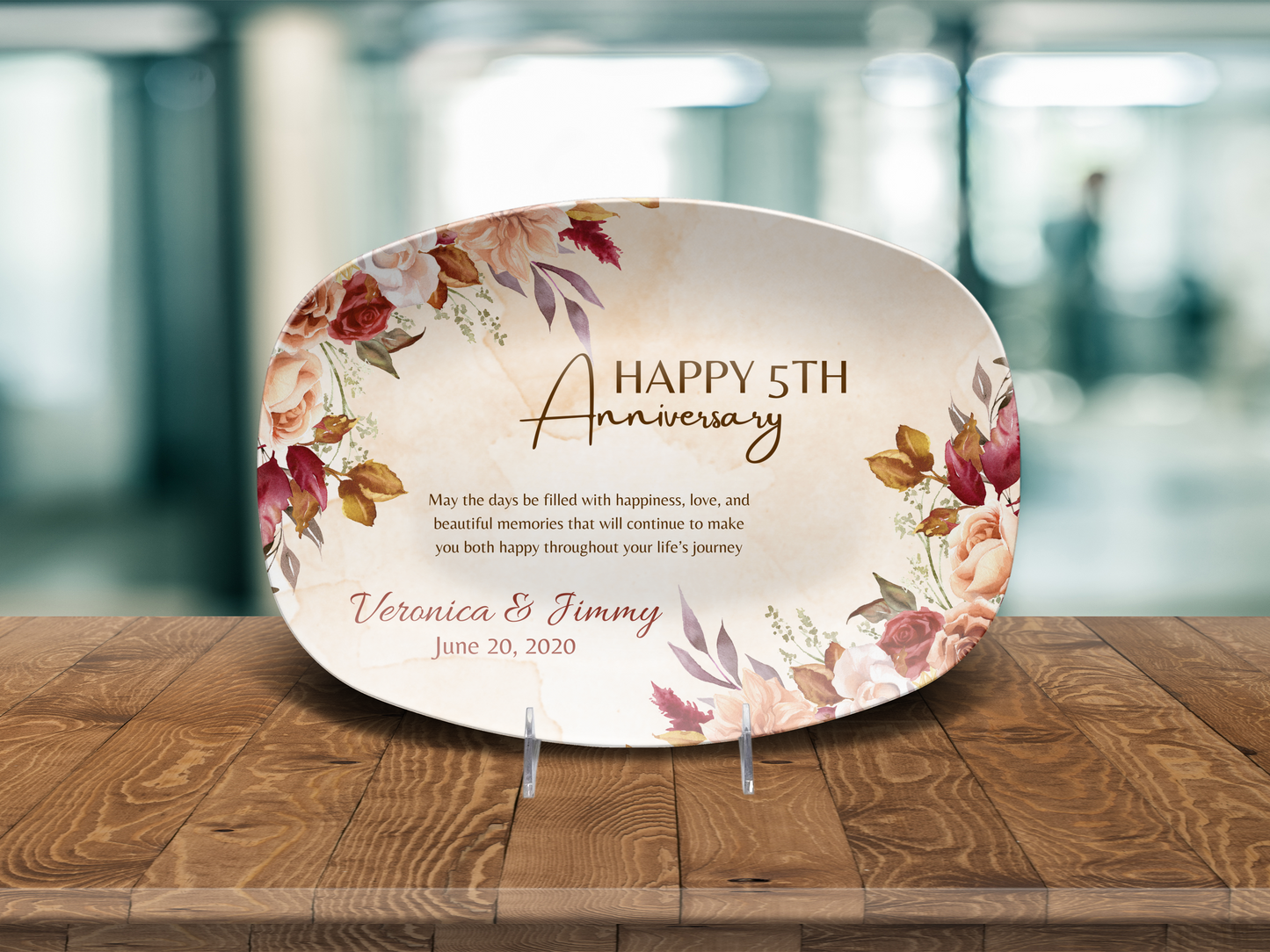 Happy 5th Anniversary Platter