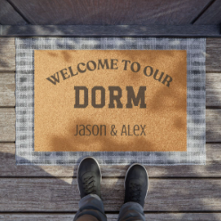 Personalized Door Mat for College Dorm