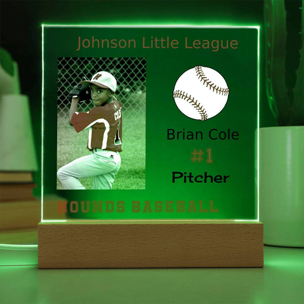 Athletic Sports Keepsake Acrylic Square Plaque - Customized to Player Specifics