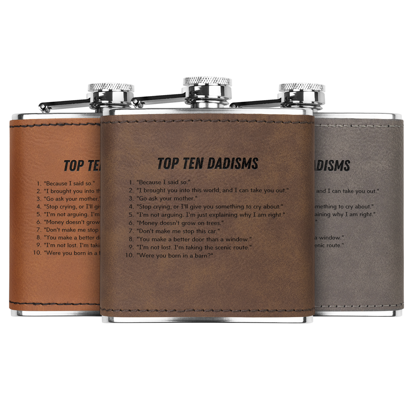 Top Ten Dadisms 6oz Flask
