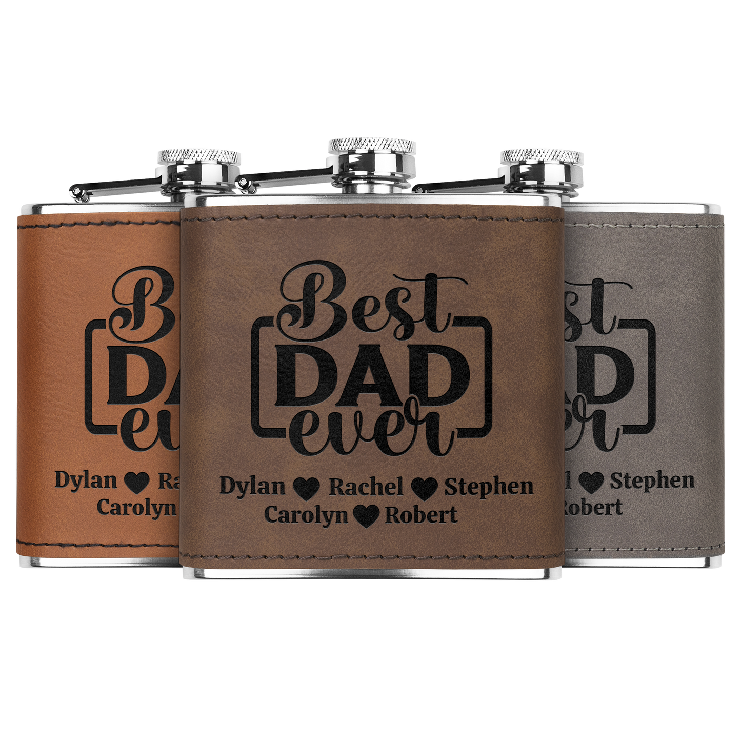 Best Dad Ever Personalized 6oz Flask