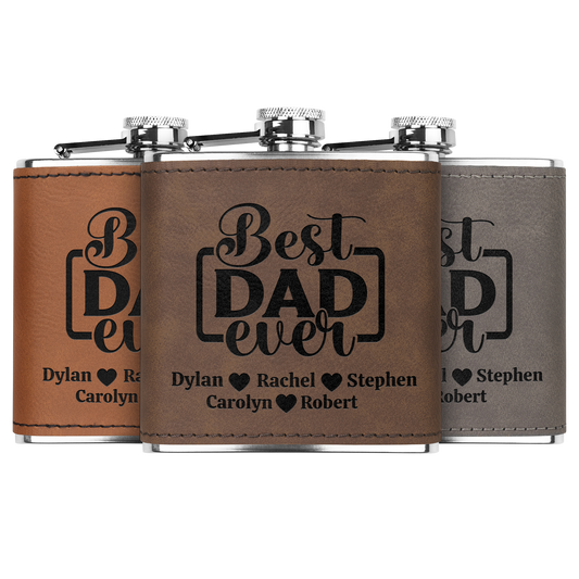 Best Dad Ever Personalized 6oz Flask
