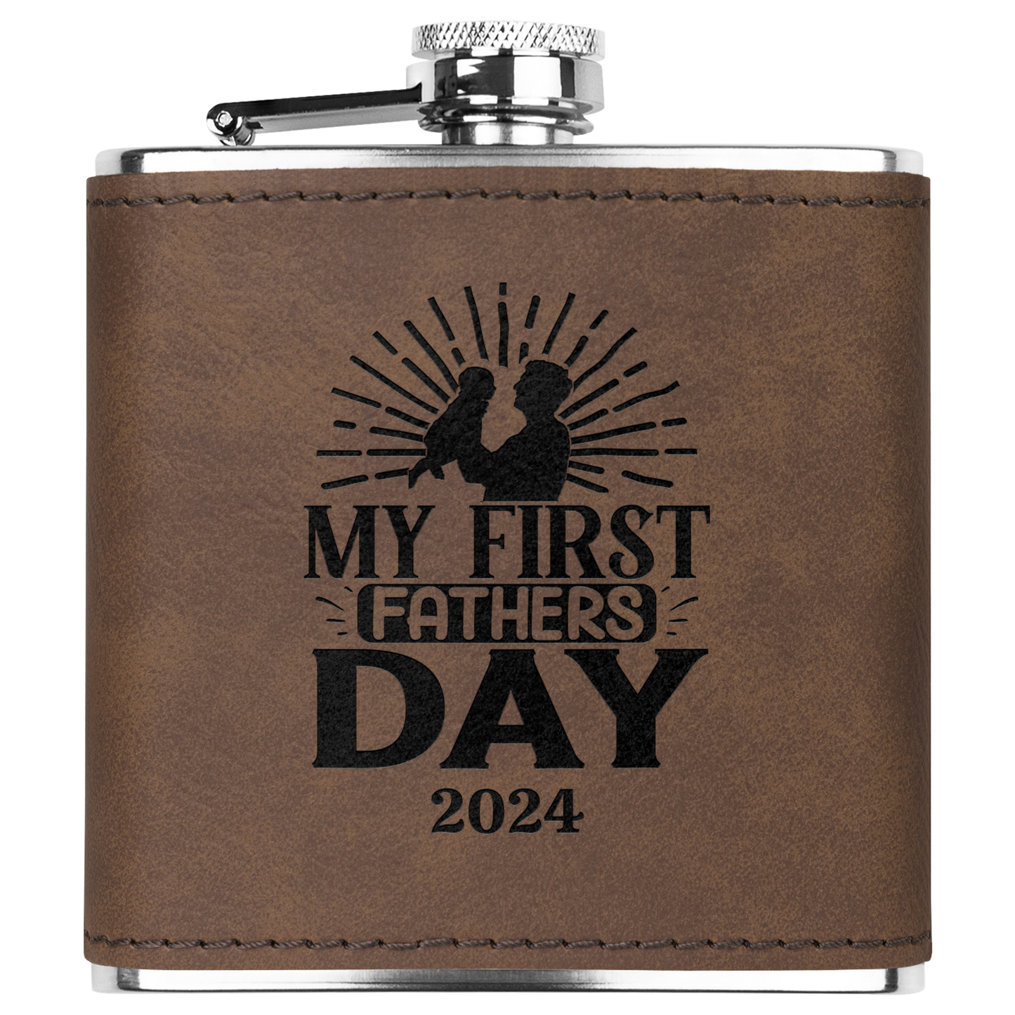 My First Father's Day 6oz Flask - Customer with Year