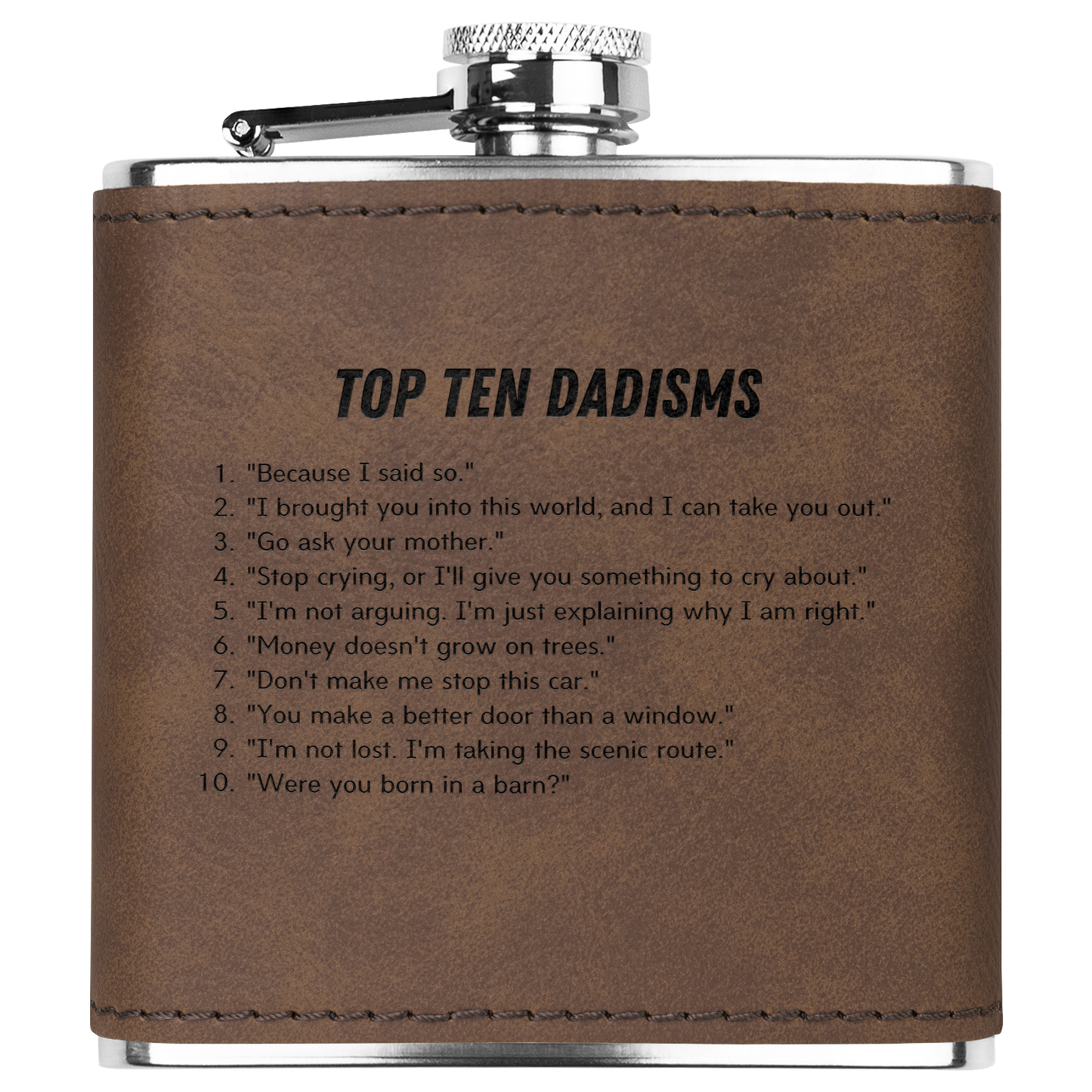 Top Ten Dadisms 6oz Flask