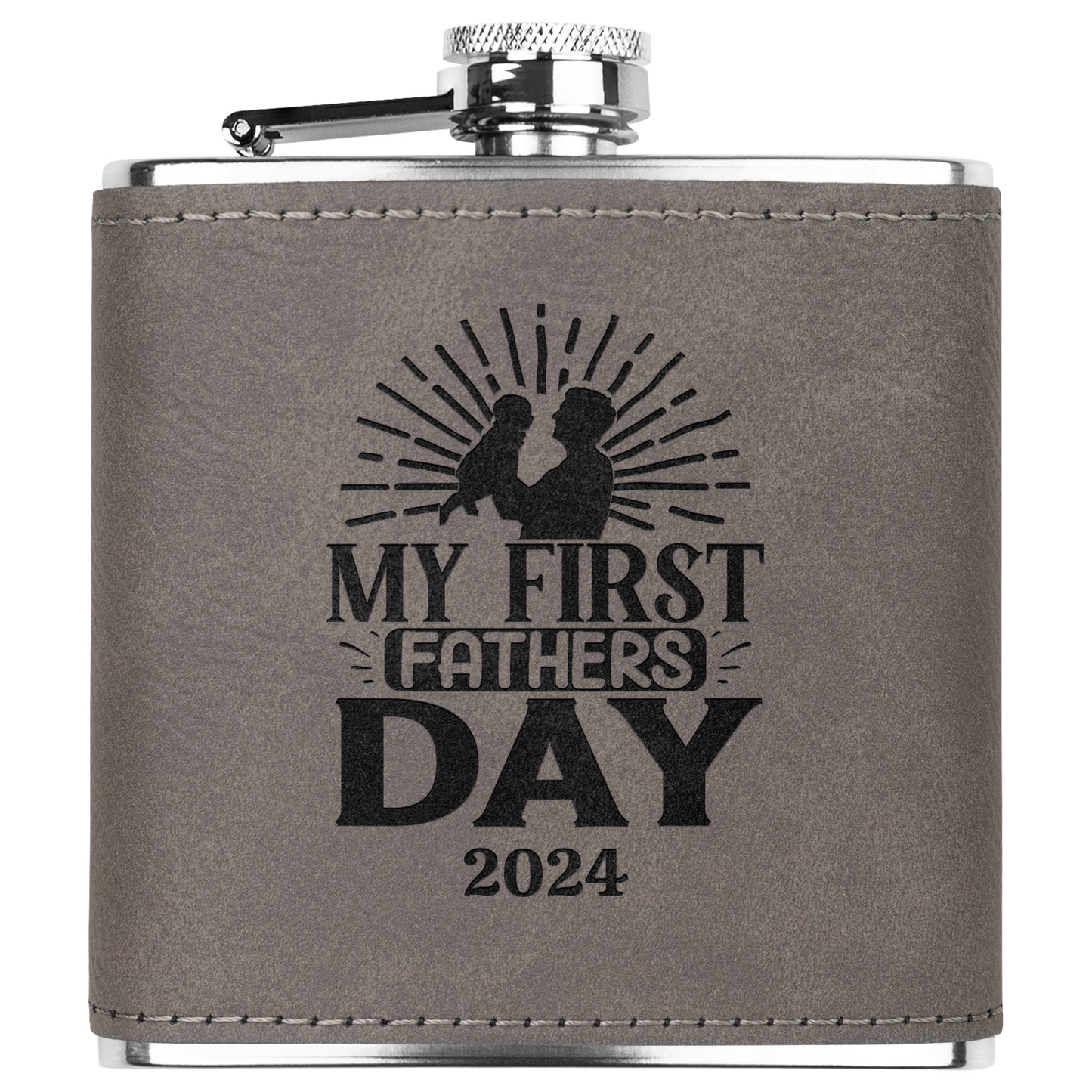 My First Father's Day 6oz Flask - Customer with Year
