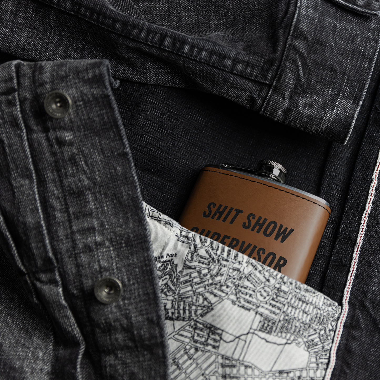 Shit Show Supervisor 6oz Flask for Dad