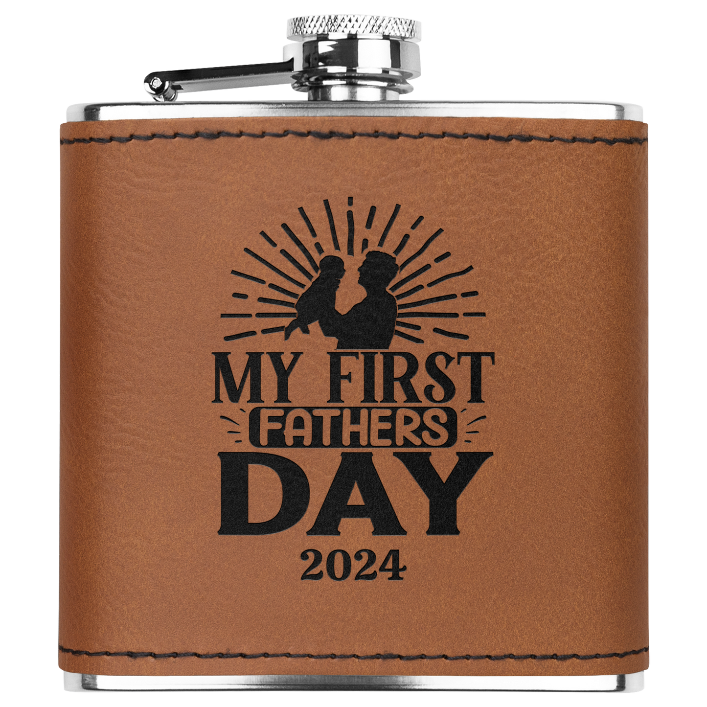 My First Father's Day 6oz Flask - Customer with Year