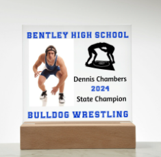 Athletic Sports Keepsake Acrylic Square Plaque - Customized to Player Specifics