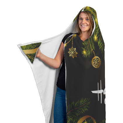 Hallmark Movie Watching Hooded Blanket - Black