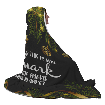 Hallmark Movie Watching Hooded Blanket - Black