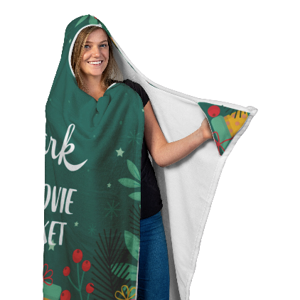 Hallmark Movie Watching Hooded Blanket - Green