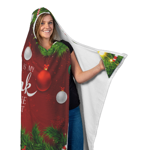 Hallmark Movie Watching Hooded Blanket - Red