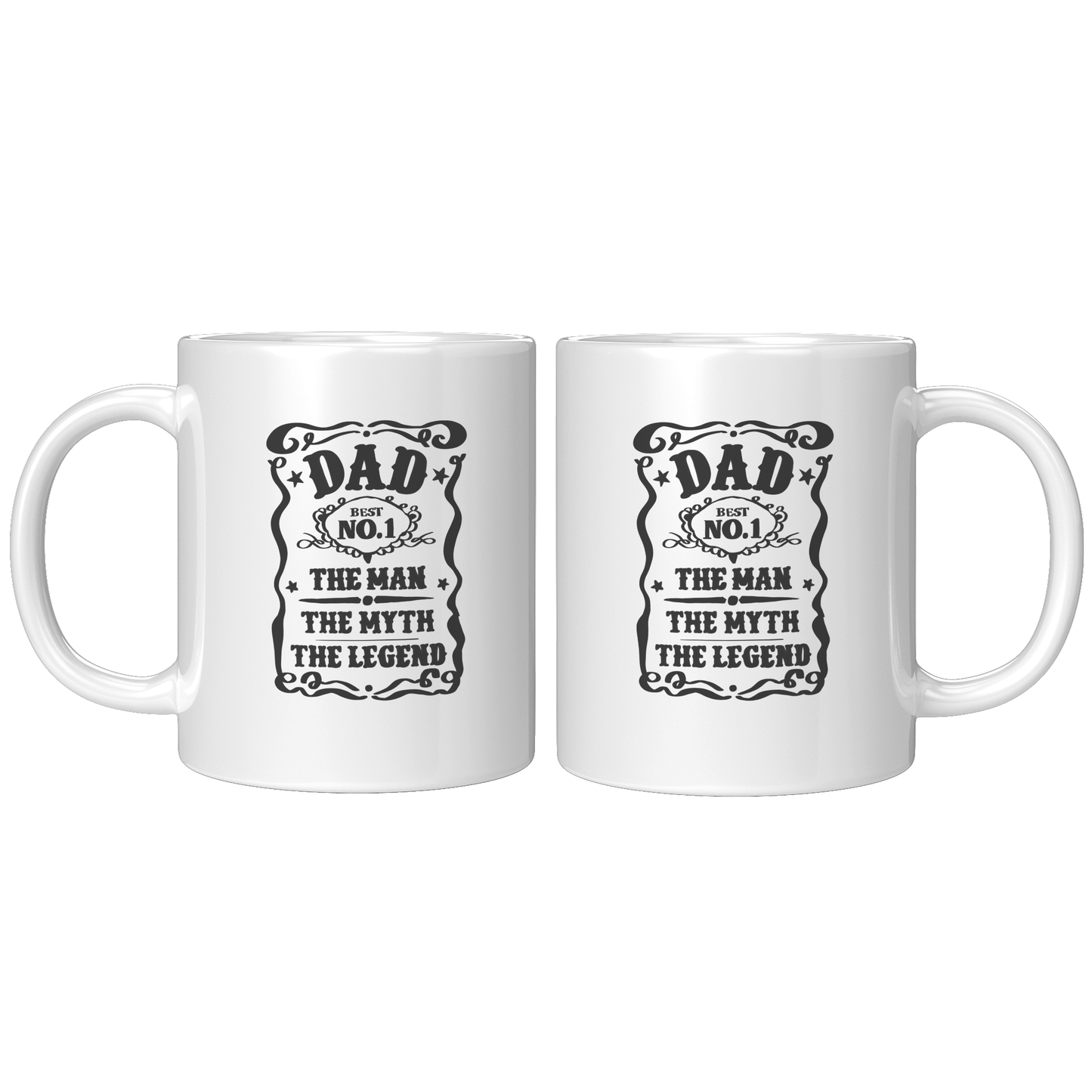 Dad - The Man The Myth The Legend Ceramic White Mug - 11oz and 15oz