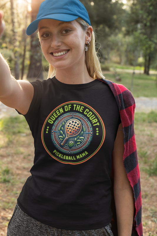 Queen Of The Court Pickleball Mama T-Shirt