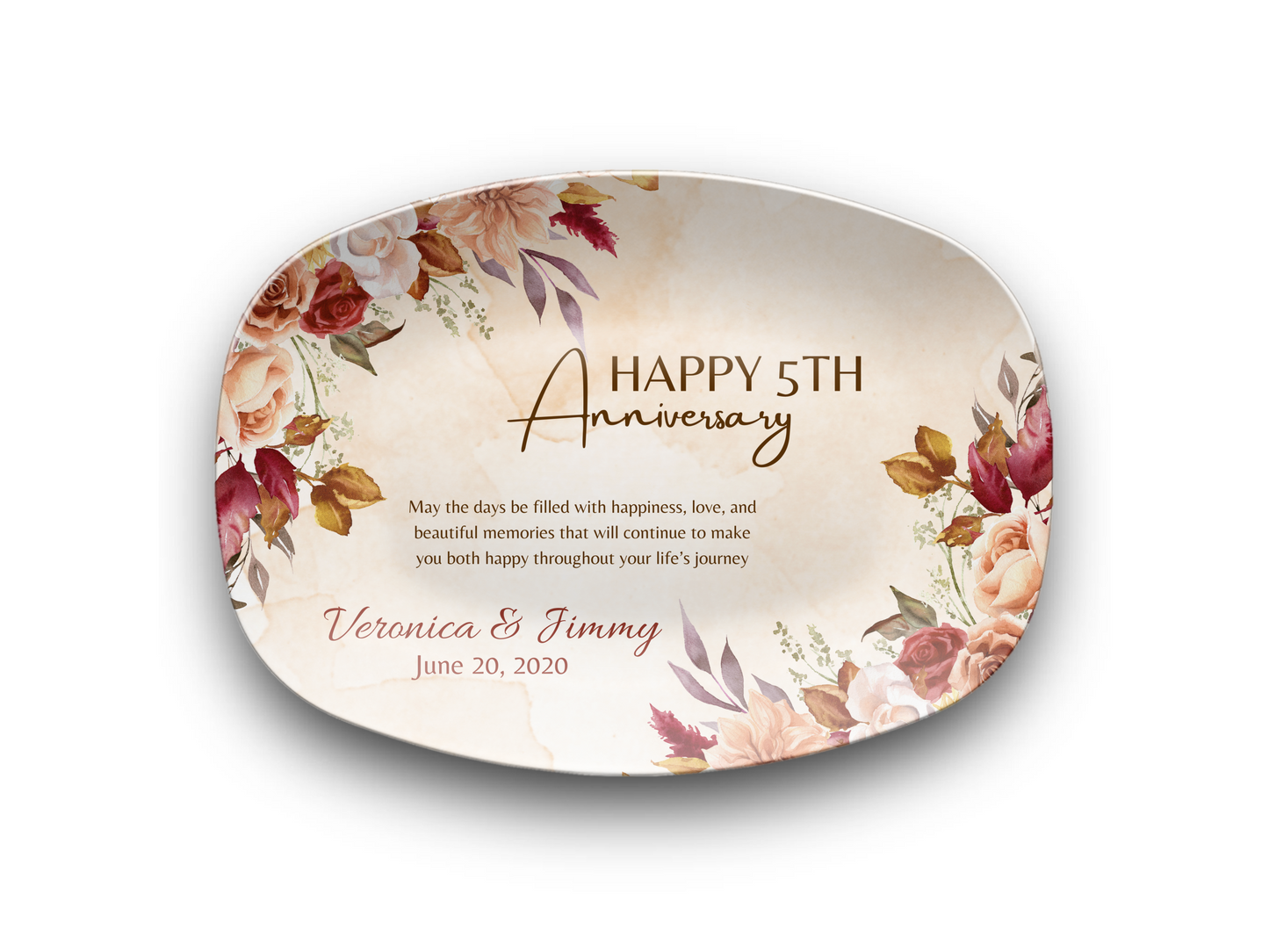 Happy 5th Anniversary Platter
