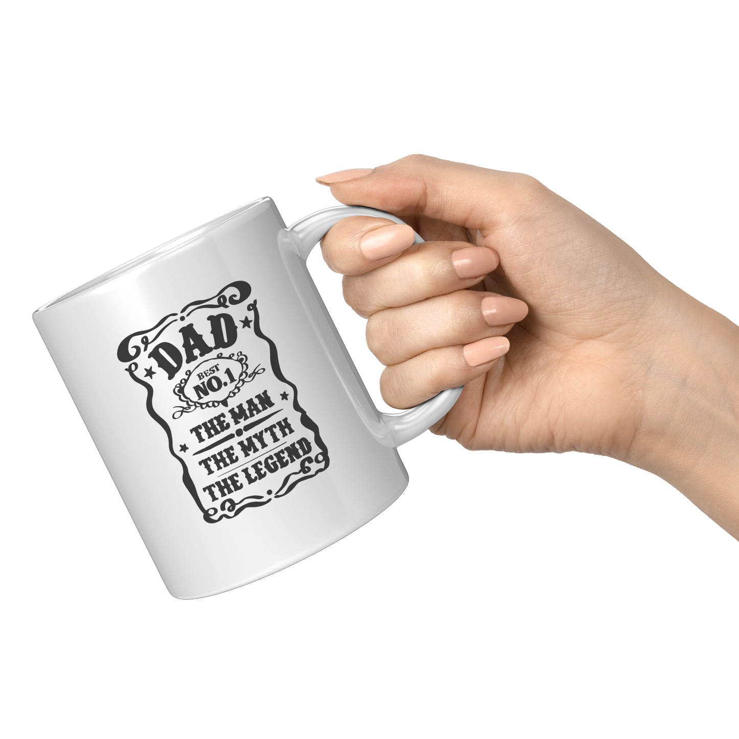 Dad - The Man The Myth The Legend Ceramic White Mug - 11oz and 15oz