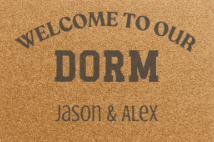Personalized Door Mat for College Dorm