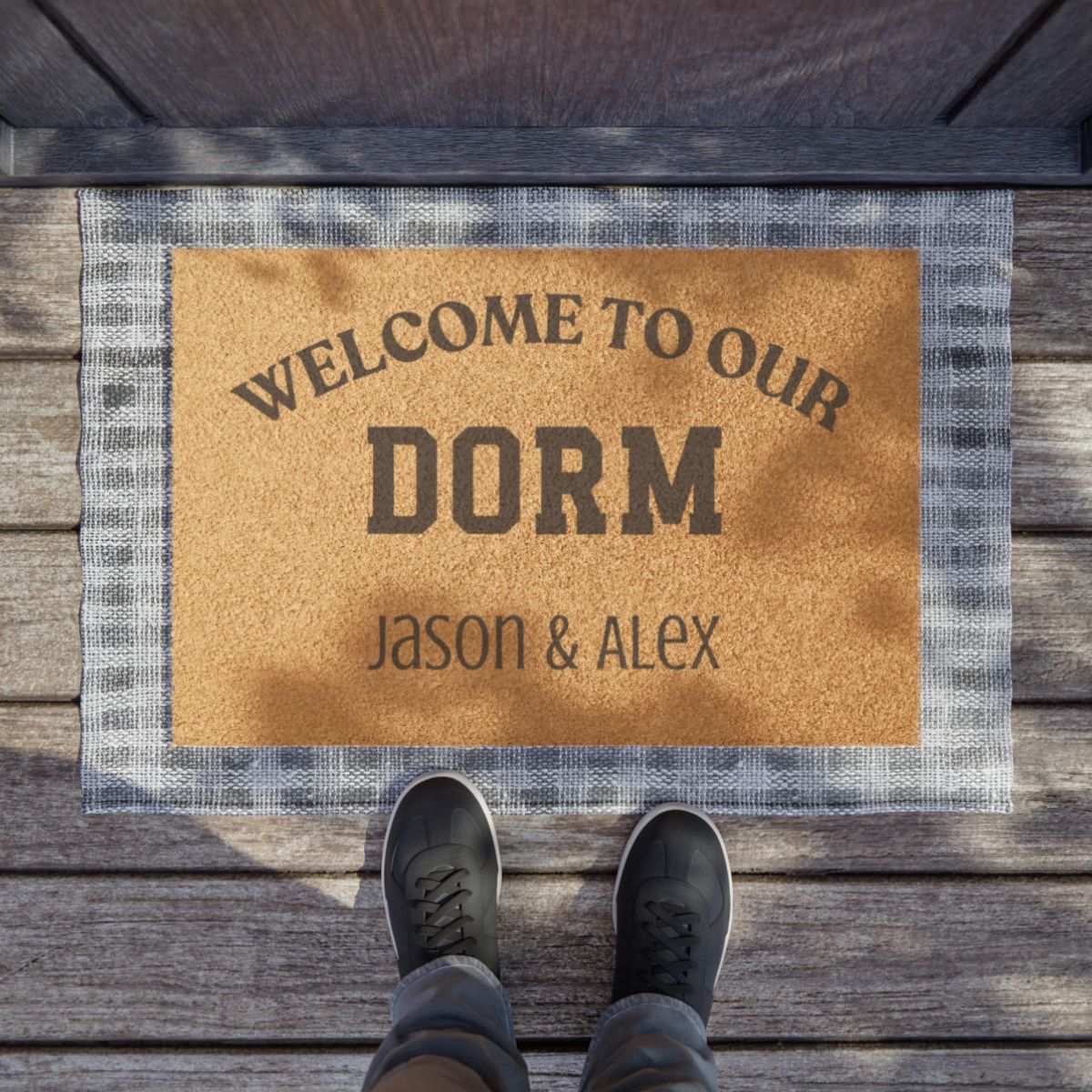 Personalized Door Mat for College Dorm