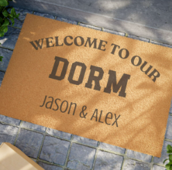 Personalized Door Mat for College Dorm