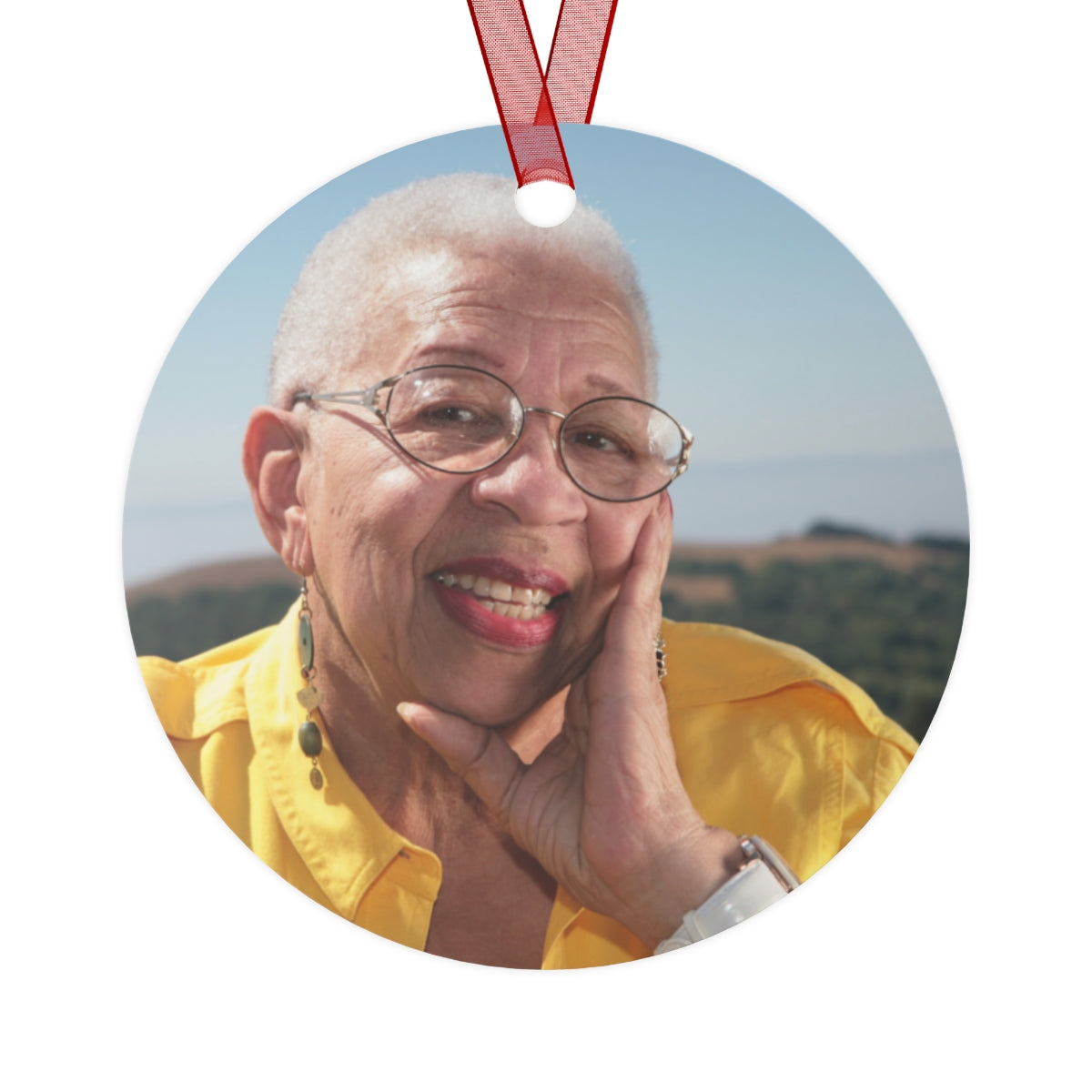 Memorial Customized Christmas Metal Ornaments Two-Sided Print
