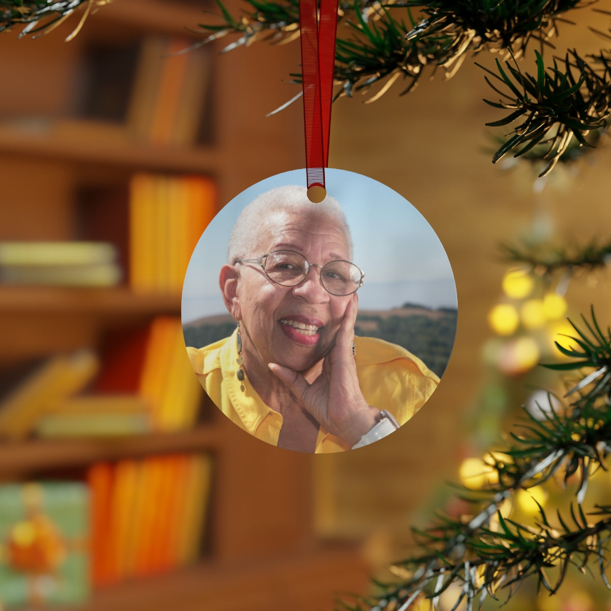 Memorial Customized Christmas Metal Ornaments Two-Sided Print