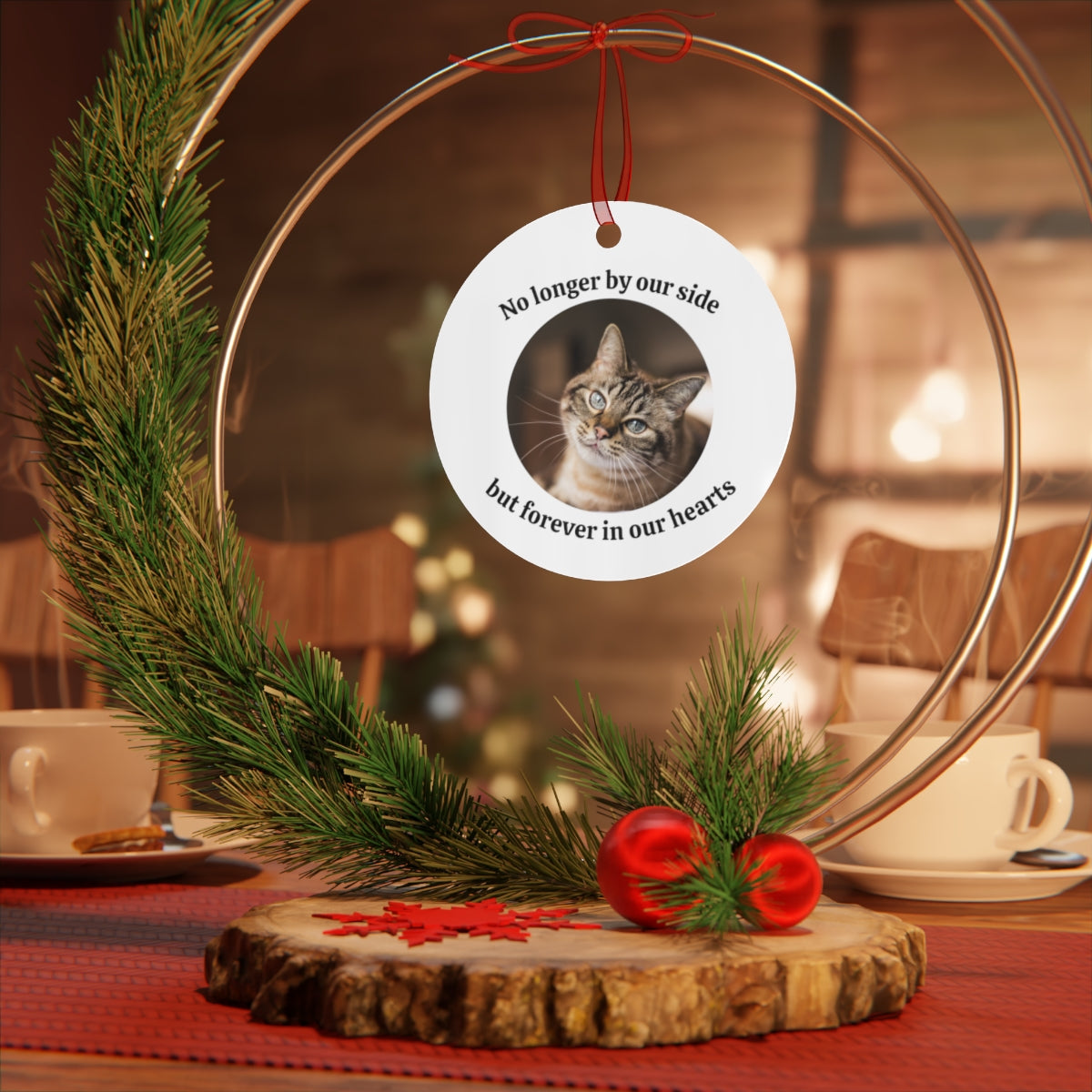 Personalized Metal Christmas Pet Ornaments Two-Sided Printing