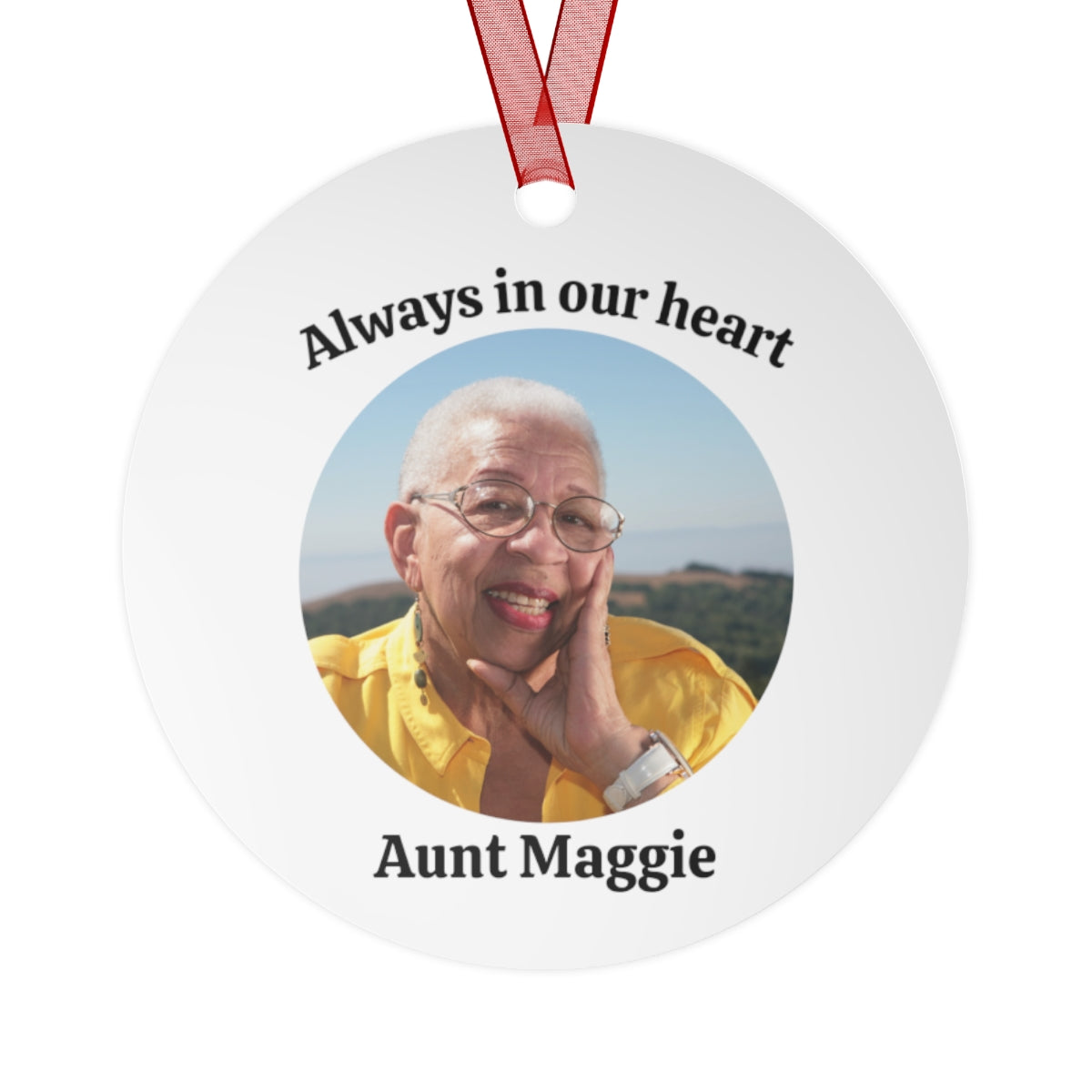 Memorial Customized Christmas Metal Ornaments Two-Sided Print