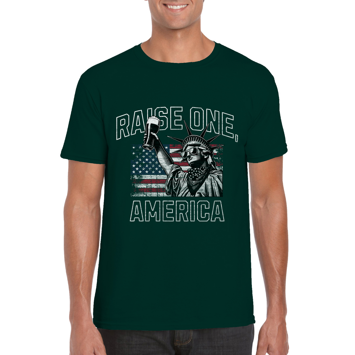 Raise One, America Softstyle Unisex T-Shirt