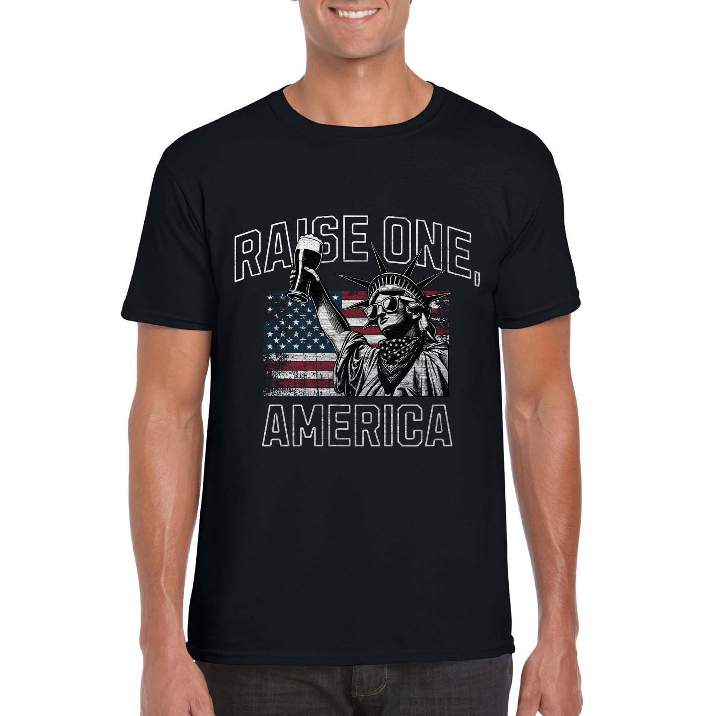 Raise One, America Softstyle Unisex T-Shirt