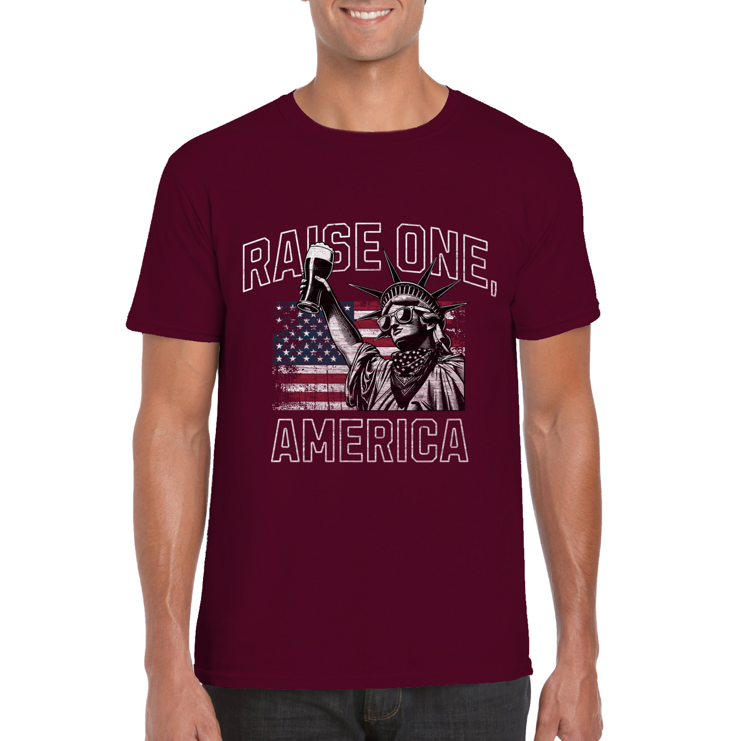 Raise One, America Softstyle Unisex T-Shirt