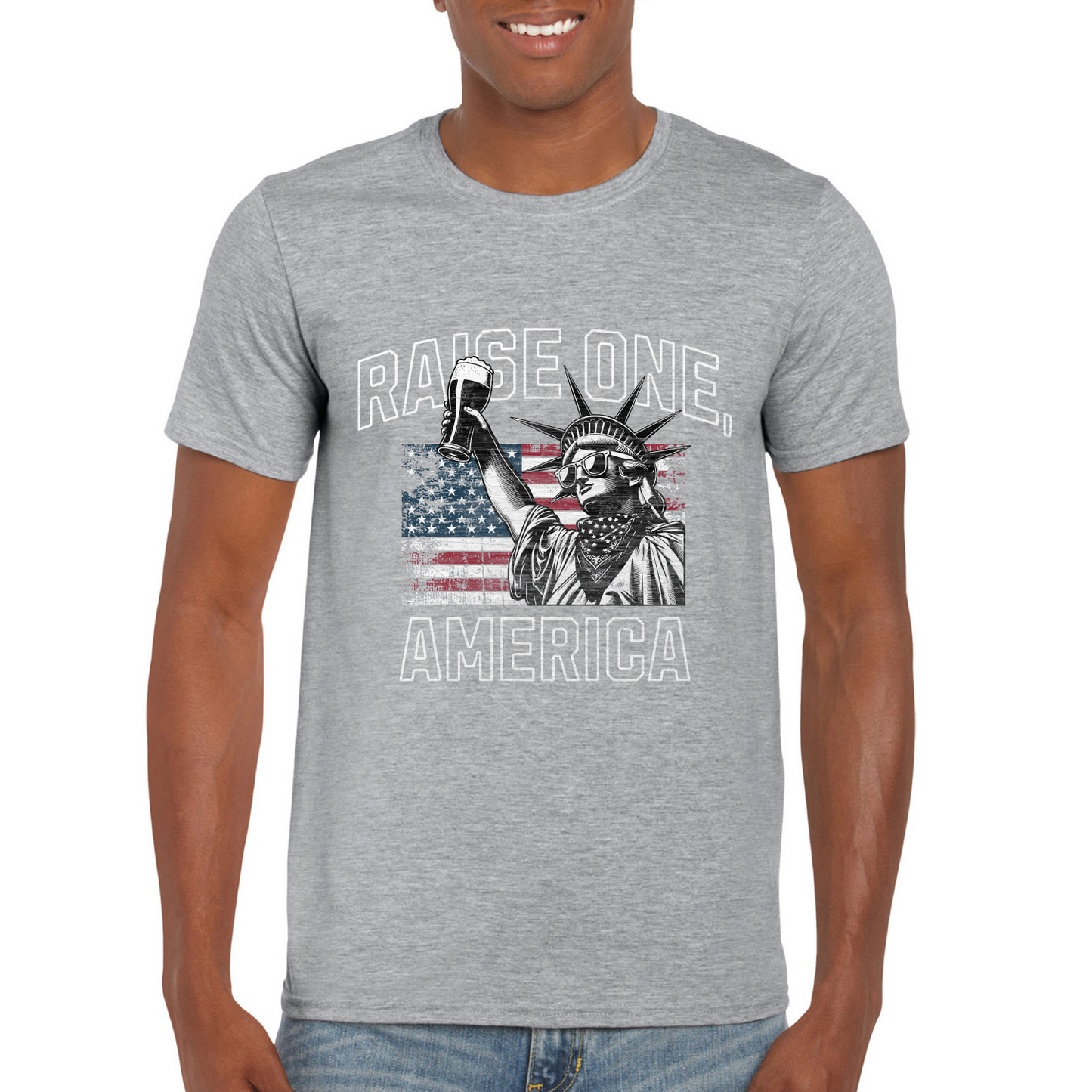 Raise One, America Softstyle Unisex T-Shirt
