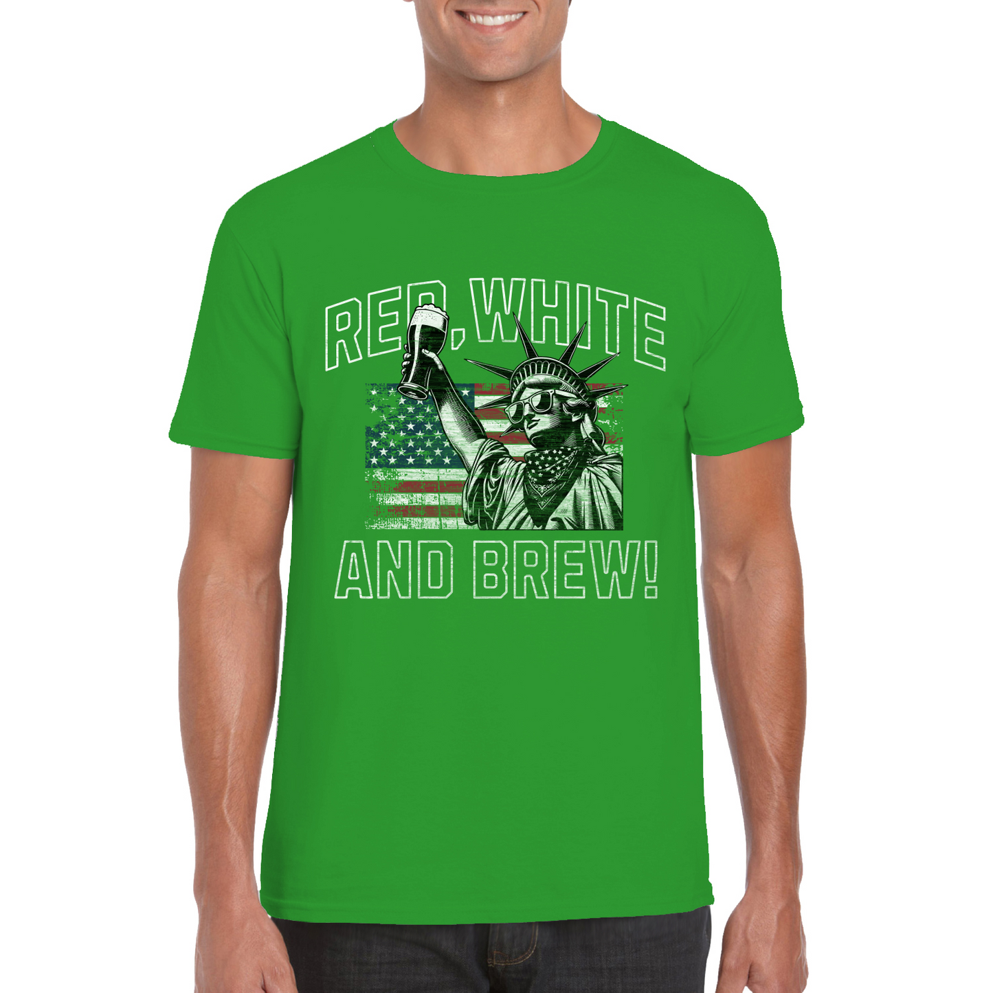 Red White And Brew! Softstyle Unisex T-Shirt