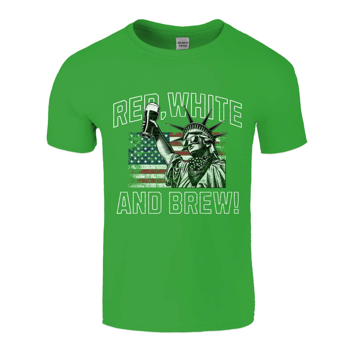 Red White And Brew! Softstyle Unisex T-Shirt
