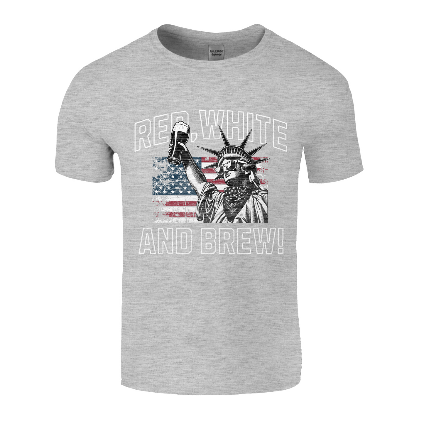 Red White And Brew! Softstyle Unisex T-Shirt