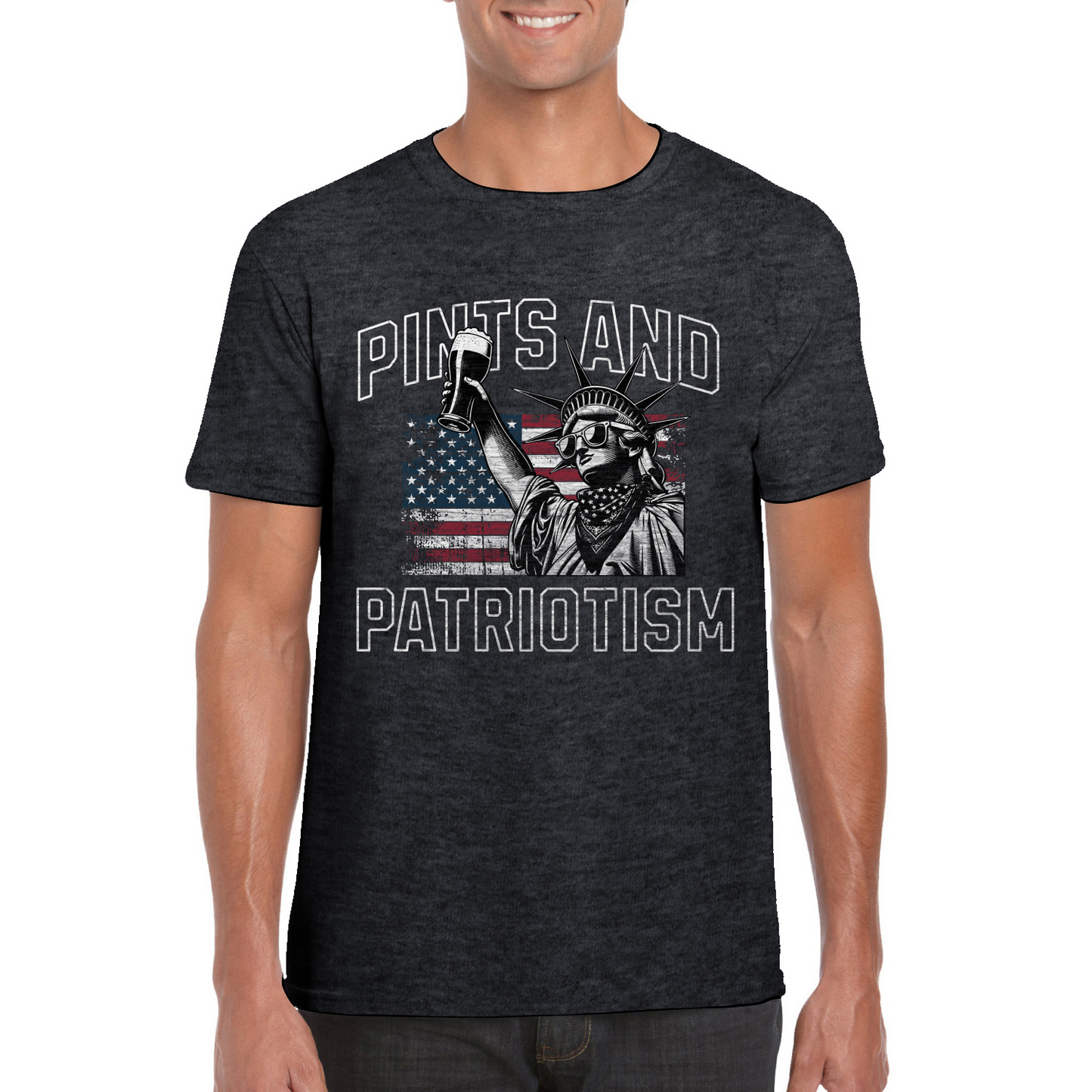Pints And Patriotism Softstyle Unisex T-Shirt
