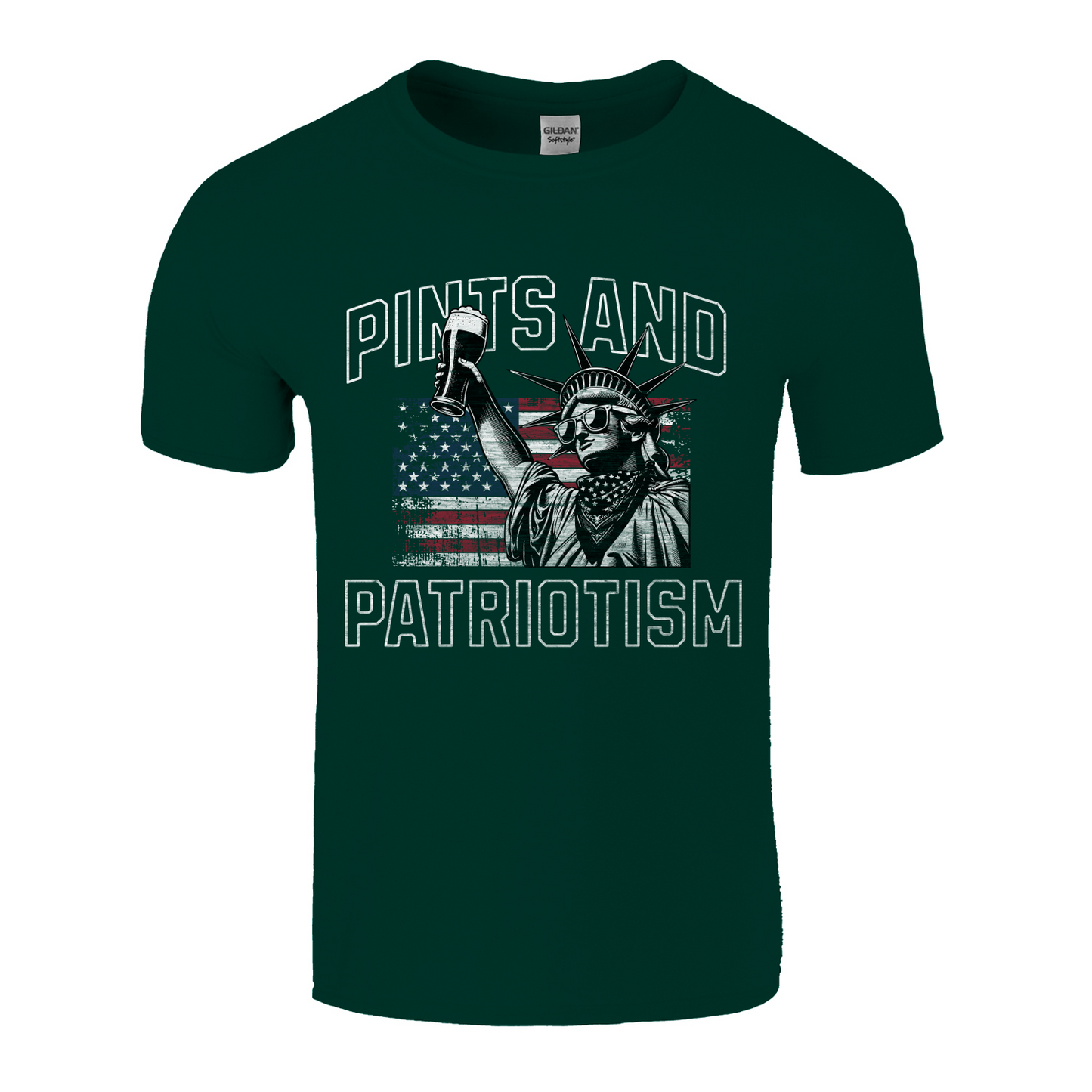 Pints And Patriotism Softstyle Unisex T-Shirt