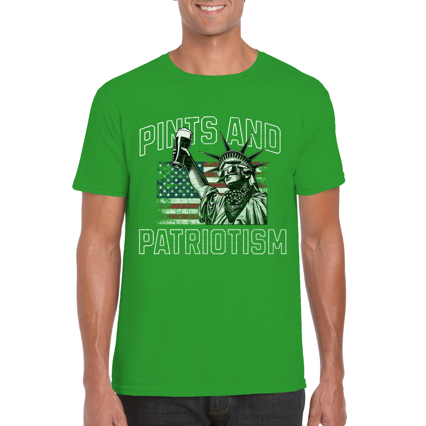 Pints And Patriotism Softstyle Unisex T-Shirt