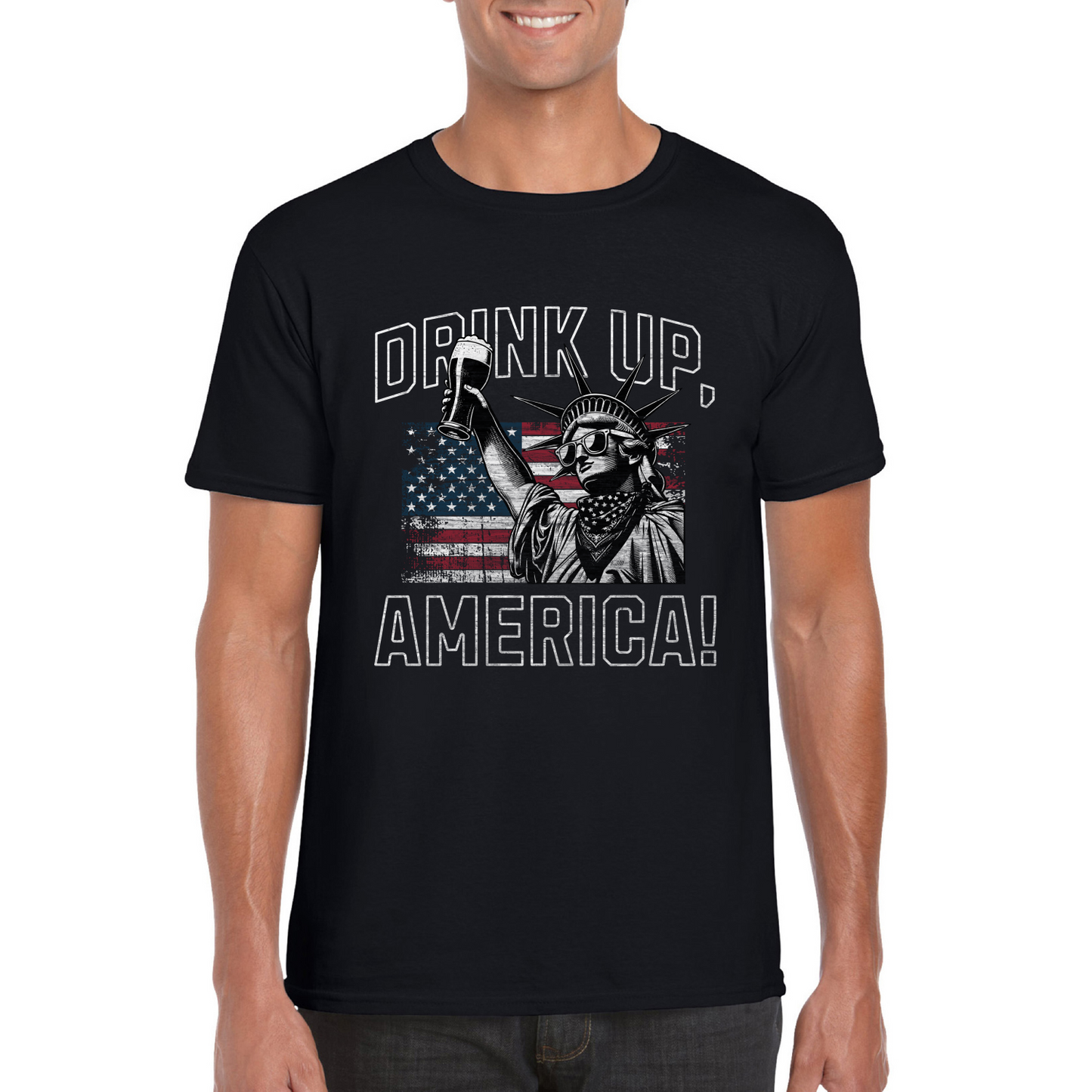 Drink Up, America! Softstyle Unisex T-Shirt
