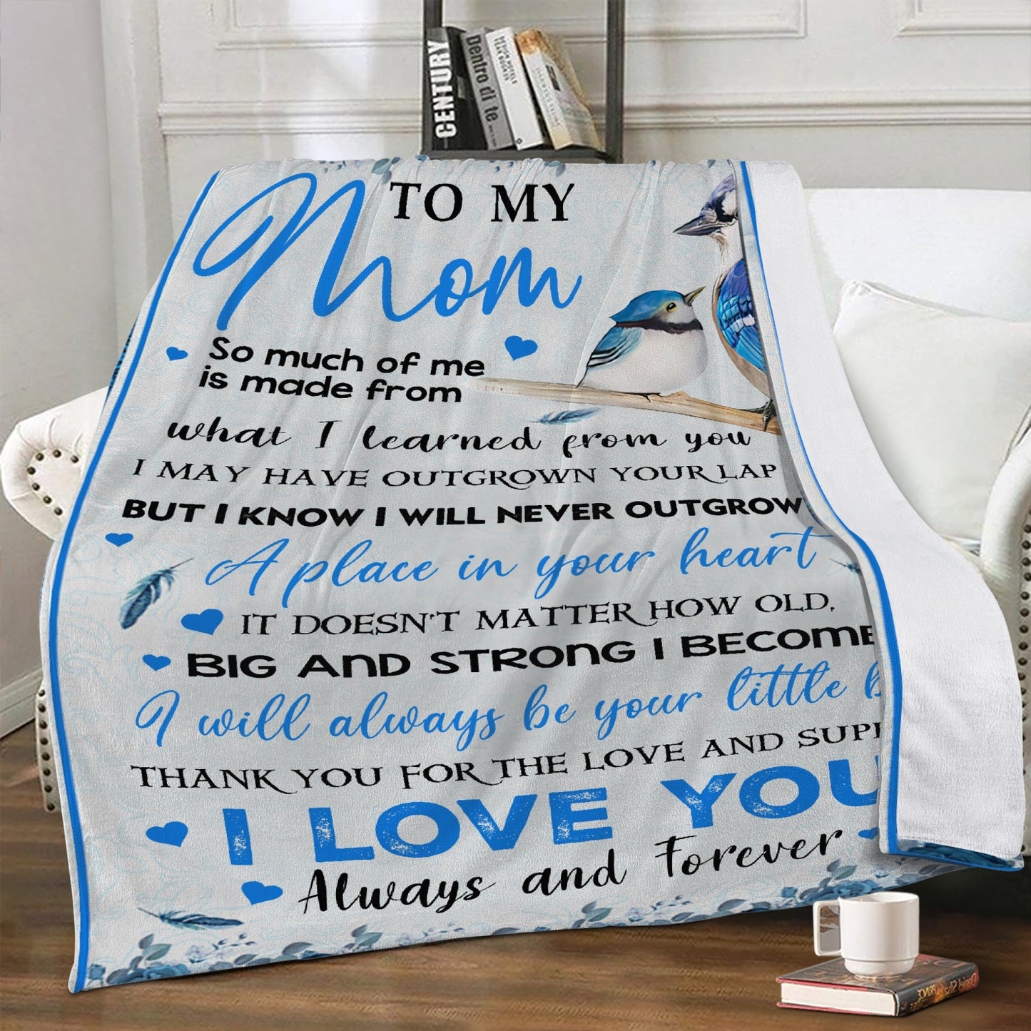 To My Mom From Son Dual-sided Stitched Fleece Blanket