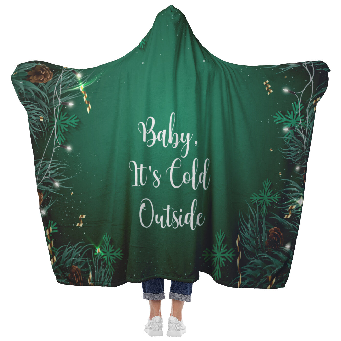 Baby, It's Cold Outside Christmas Hooded Blanket