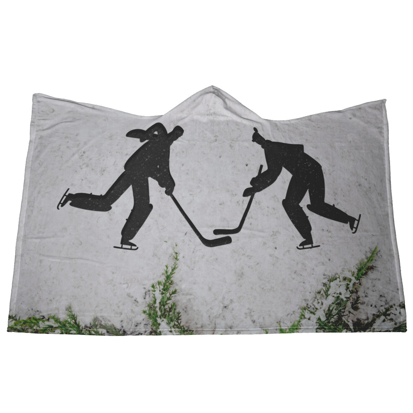 Backyard Hockey Hooded Blanket