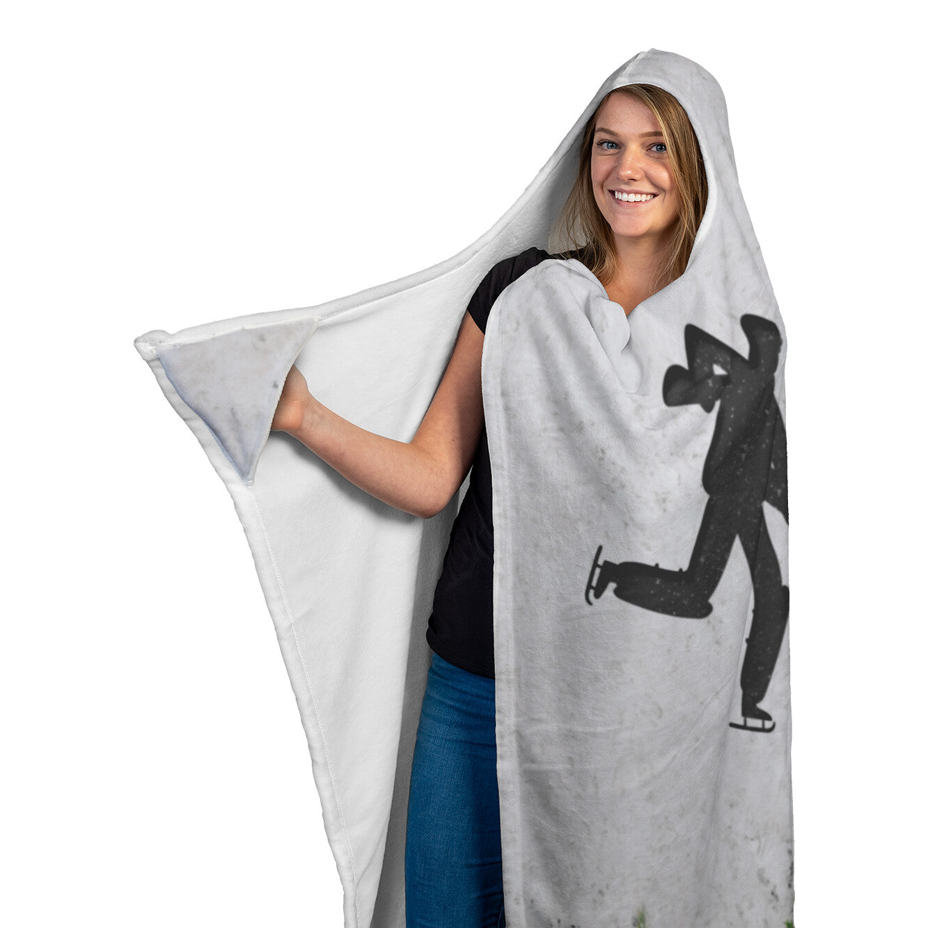 Backyard Hockey Hooded Blanket