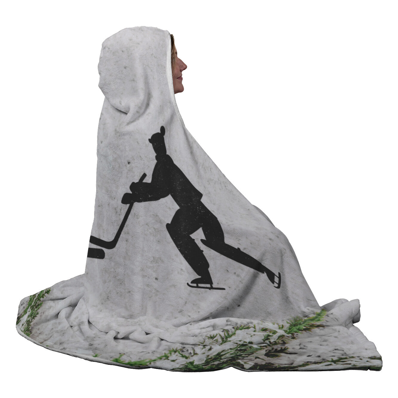 Backyard Hockey Hooded Blanket