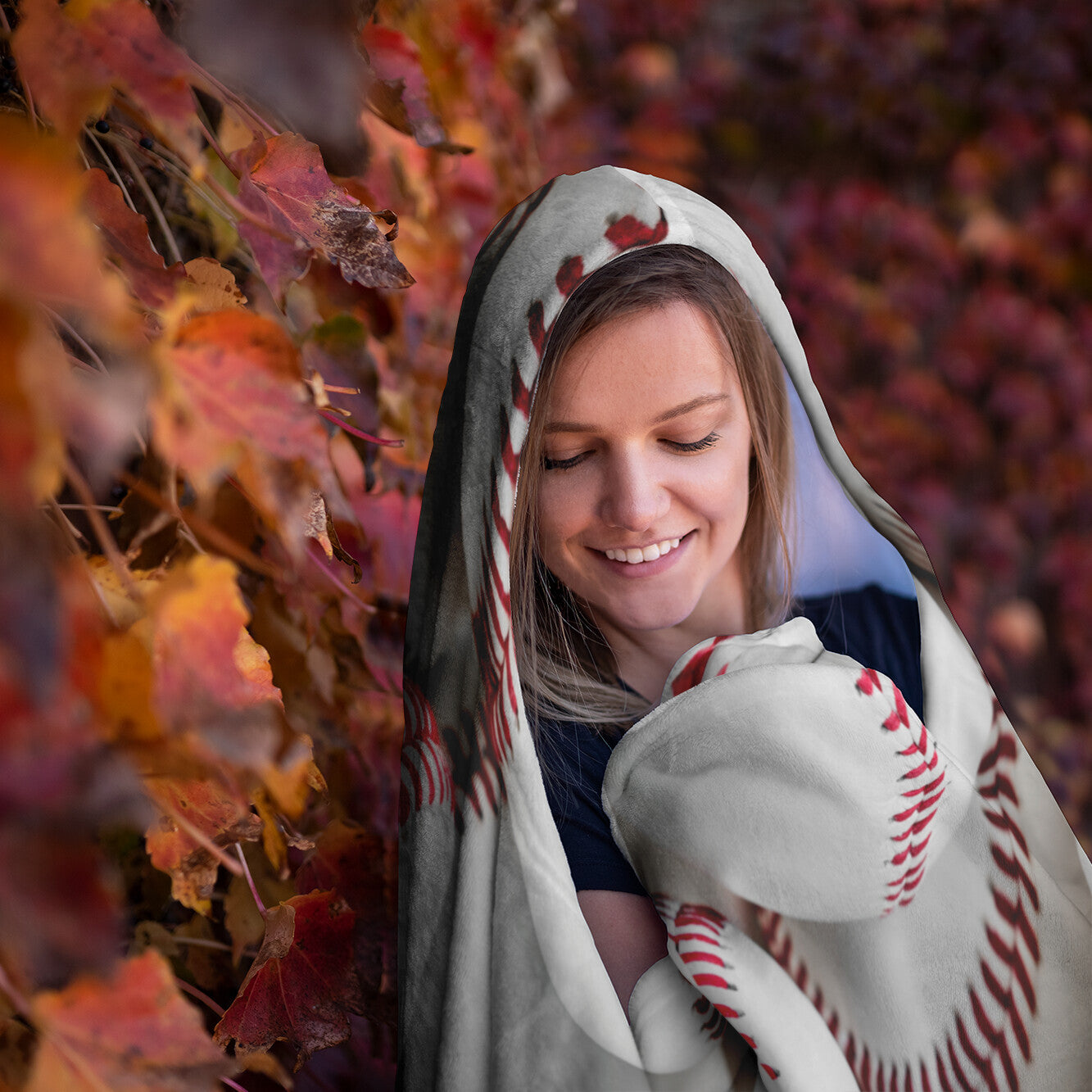 Baseball Hooded Blanket