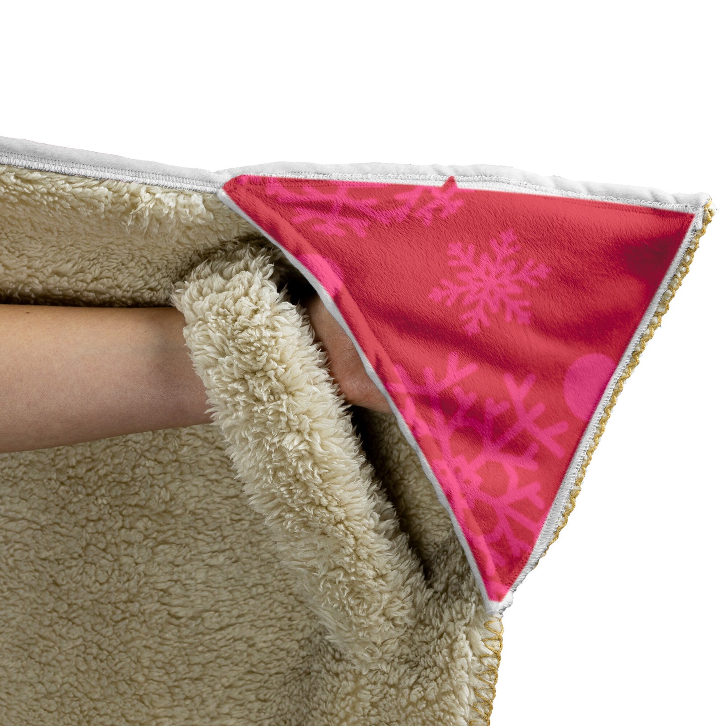 Festive Red Christmas Hooded Blanket