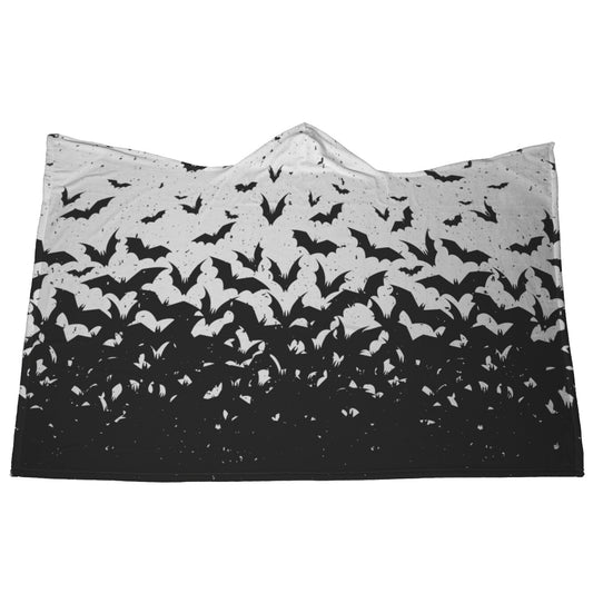 Flying Bats Halloween Hooded Blanket