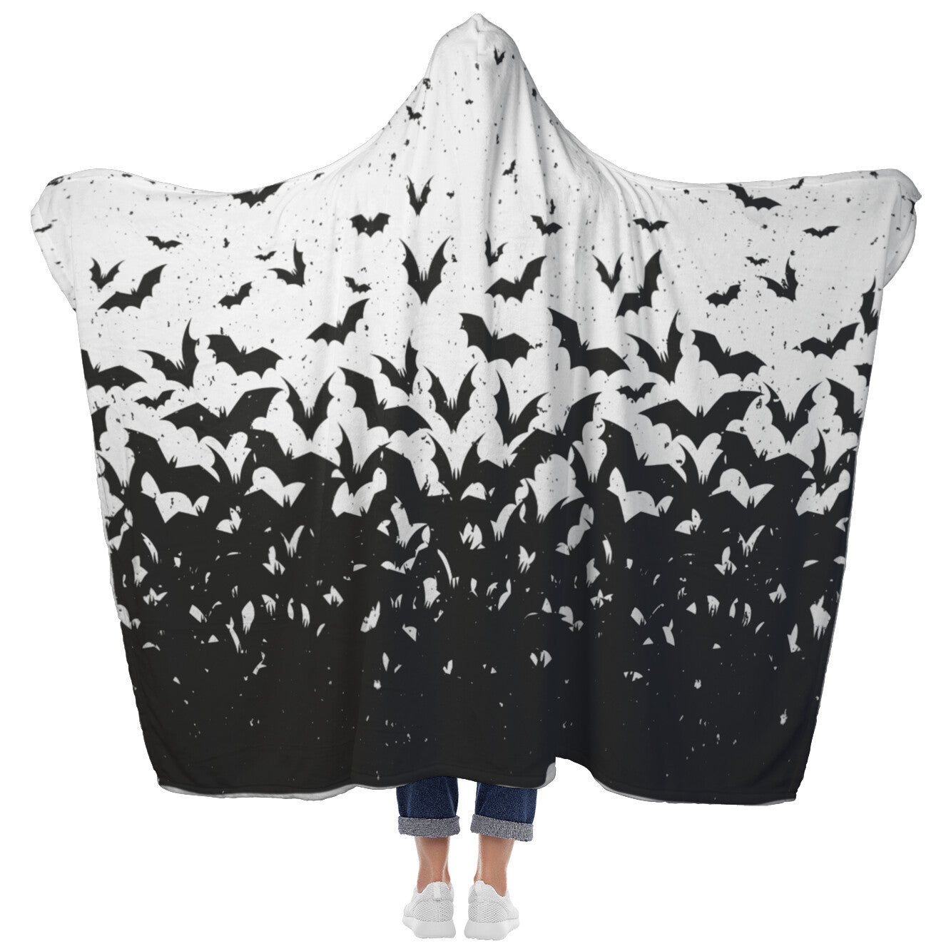 Flying Bats Halloween Hooded Blanket