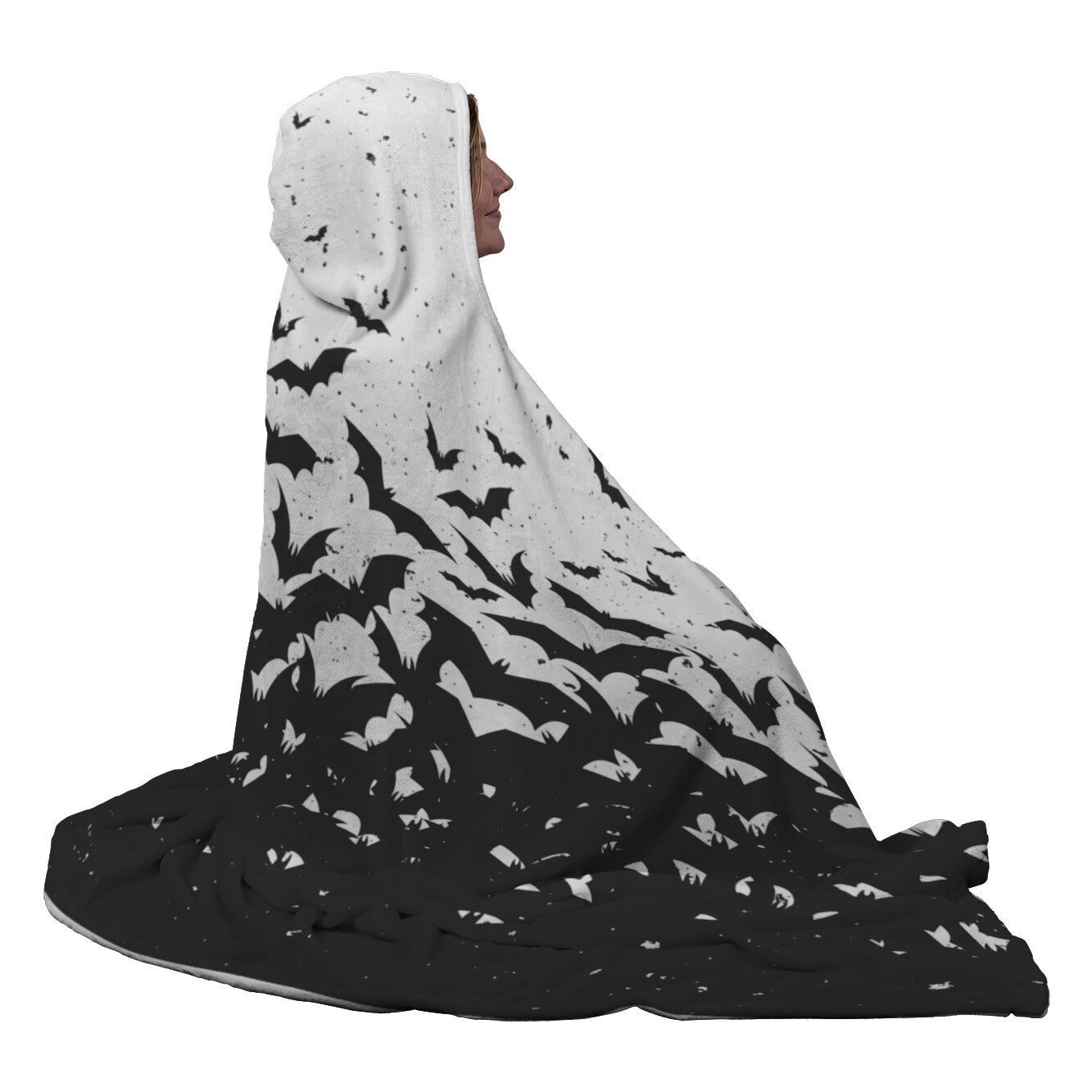 Flying Bats Halloween Hooded Blanket