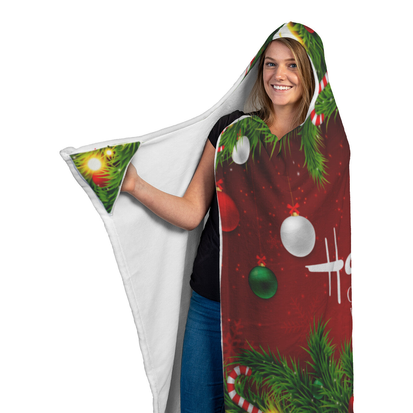 Hallmark Movie Watching Hooded Blanket - Red